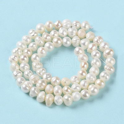 Natural Cultured Freshwater Pearl Beads Strands PEAR-E018-58-1