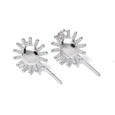 Non-Tarnish 304 Stainless Steel Sun Stud Earrings for Women EJEW-F300-12P-1