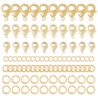 30Pcs Brass Lobster Claw Clasps KK-HS0001-37-1