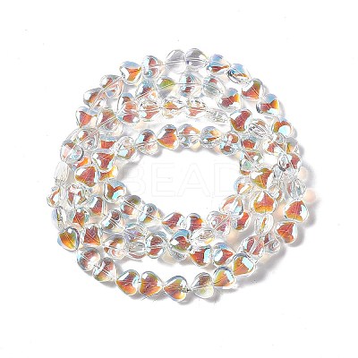 Transparent Electroplate Glass Beads Strands EGLA-E030-01I-1