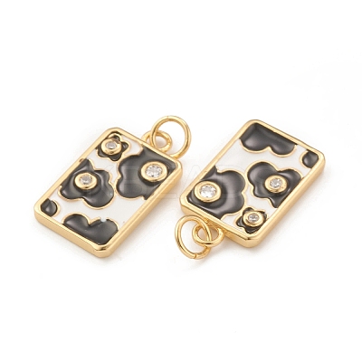 Eco-Friendly Brass Micro Pave Clear Cubic Zirconia Pendants KK-I698-08B-1