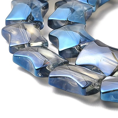 Electroplate Glass Beads Strands EGLA-H103-FR04-1