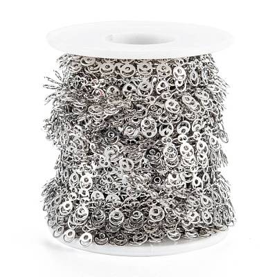 Tarnish Resistant Handmade 304 Stainless Steel Link Chains CHS-M004-08P-1