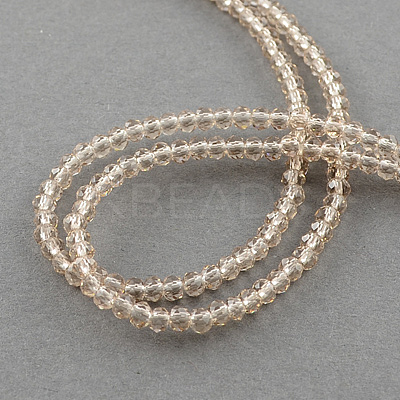 Transparent Glass Beads Strands GLAA-R135-2mm-14-1
