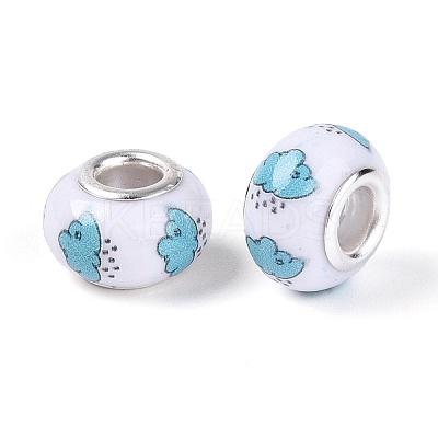Opaque Resin European Beads RPDL-T004-01H-1