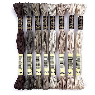 8 Skeins 8 Colors 6-Ply Crochet Threads PW-WG76952-08-1