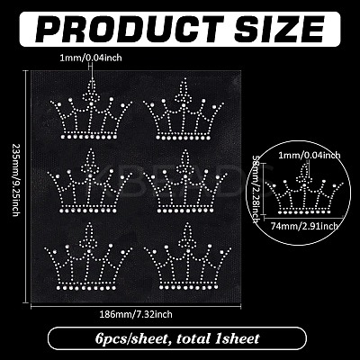 Crown Resin Hotfix Rhinestone DIY-WH0661-26B-1