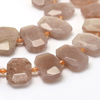 Natural Sunstone Beads Strands G-F474-11-1