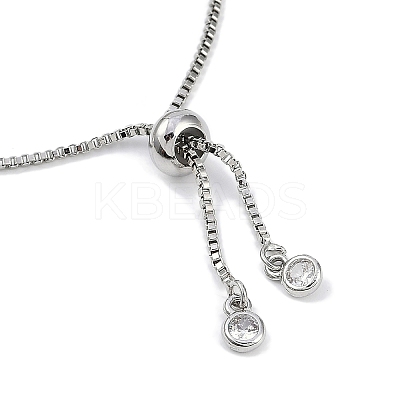 Rack Plating Brass Micro Pave Cubic Zirconia Silder Bracelets BJEW-P341-03P-1