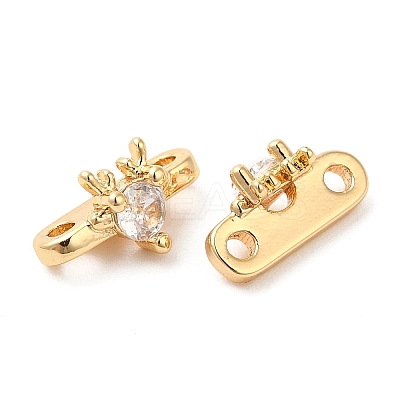 Brass Connector Charms KK-F855-15G-1