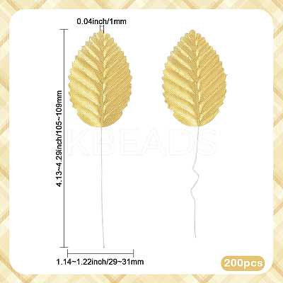 Handmade Silk Cloth Artificial Leaf AJEW-WH20070-073A-1