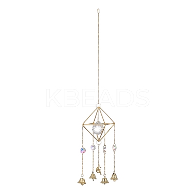 Geometric Metal Suncatchers Wall Hanging Decoration HJEW-G018-01B-G-1