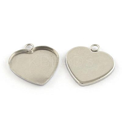 Tarnish Resistant Pendant Cabochon Settings STAS-Q197-02-1