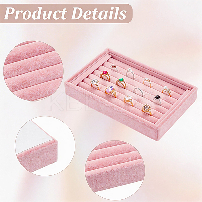 Velvet Ring Organizer Display Trays ODIS-SP0002-20B-1
