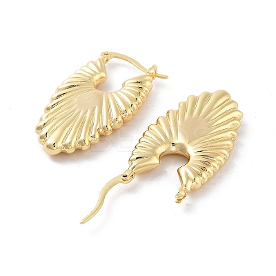 Brass Hoop Earrings EJEW-H301-01G-04-1