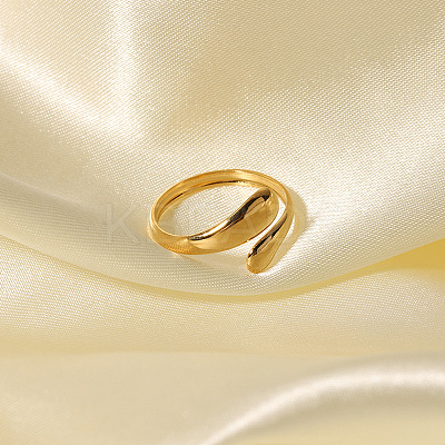 Simple and Elegant 304 Stainless Steel Snake Cuff Rings IR8532-1