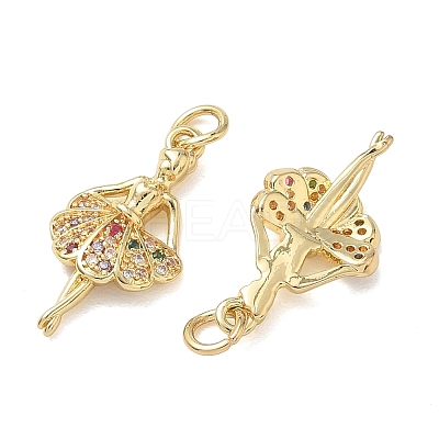 Brass Micro Pave Cubic Zirconia Pendants KK-T085-15C-G-1