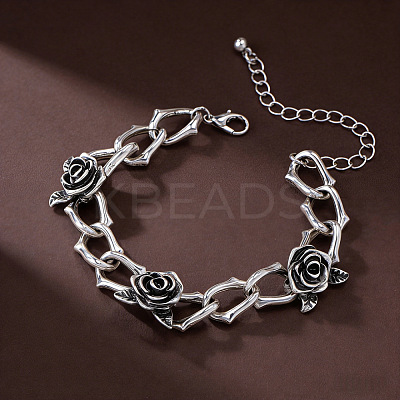 Gothic Style Alloy Link Chain Bracelets for Women WG63462-01-1
