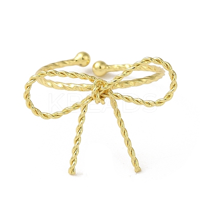 Brass Cuff Rings for Women RJEW-D026-01G-1