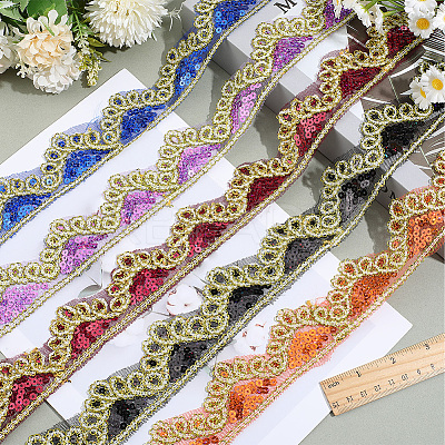 Sparkle Polyester Lace Ribbon SRIB-WH20020-049C-1