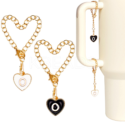 2 Sets Alloy Enamel Cup Pendant Decorations HJEW-SC0001-56O-1