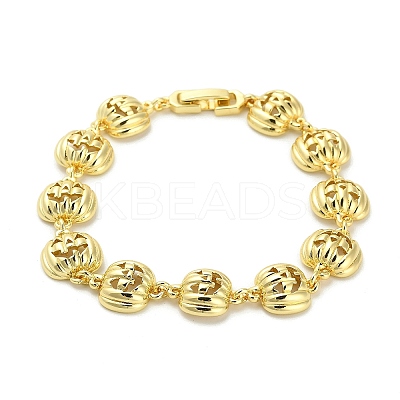 Halloween Brass Link Bracelets for Women BJEW-B149-02G-1