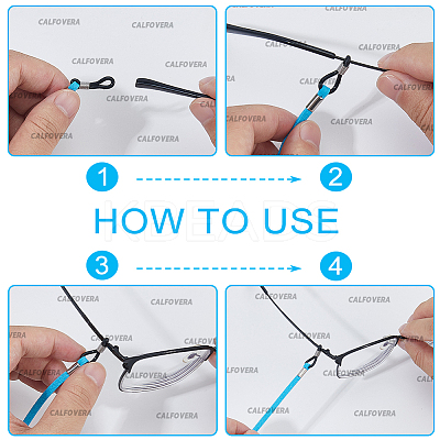 6Pcs 6 Colors Faux Suede Neck Strap for Eyeglasses AJEW-CL0001-48B-1