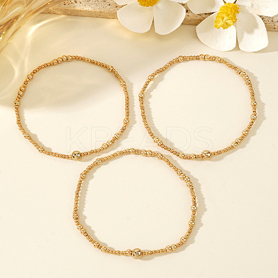 3Pcs CCB Plastic Beads Stretch Bracelets for Women ZW2963-1
