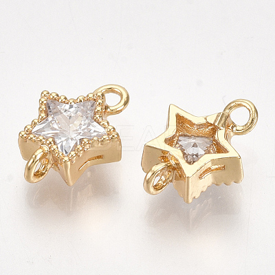 Brass Cubic Zirconia Links KK-S350-311-1