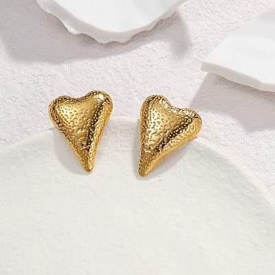 304 Stainless Steel Stud Earrings for Women EJEW-M095-01G-1