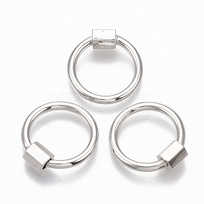 Brass Screw Carabiner Lock Charms LS-KK-T047-06P-1