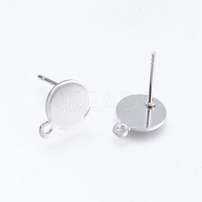 Non-Tarnish 304 Stainless Steel Stud Earring Findings STAS-D445-150-B-1