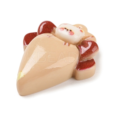 Bear Cream Bag Opaque Resin Decoden Cabochons LS-X-CRES-Q220-05E-1