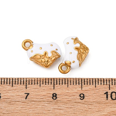 304 Stainless Steel Enamel Charms STAS-Q363-12D-G-1