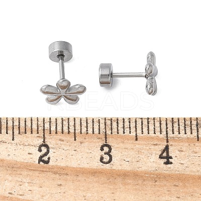 304 Stainless Steel Stud Earrings for Women LS-EJEW-E603-05G-P-1