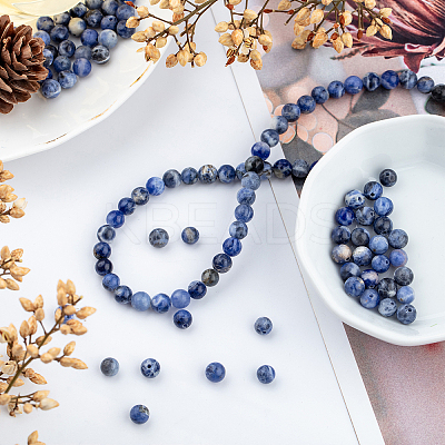 2 Strands Natural South Africa Sodalite Beads Strands G-BBC0001-02A-1