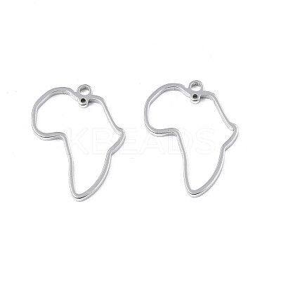 Non-Tarnish Africa Map 201 Stainless Steel Connector Charms STAS-T063-168P-1