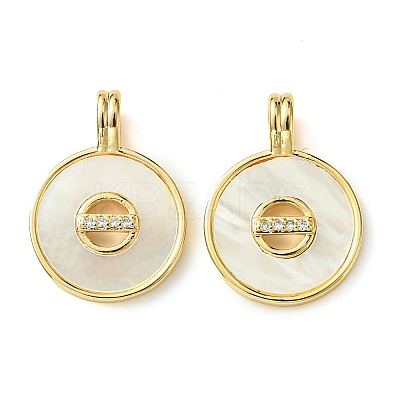 Brass Micro Pave Clear Cubic Zirconia Pendants KK-M277-05A-G-1