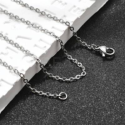 Tarnish Resistant 304 Stainless Steel Women Chain Necklaces X-NJEW-C079-01C-1