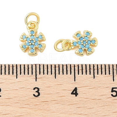 Brass Micro Pave Cubic Zirconia Pendants KK-U056-12G-1
