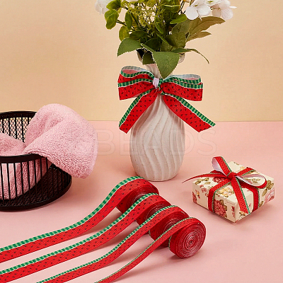 5Rolls 5 Styles Polyester Grosgrain Ribbon OCOR-MA0002-02-1