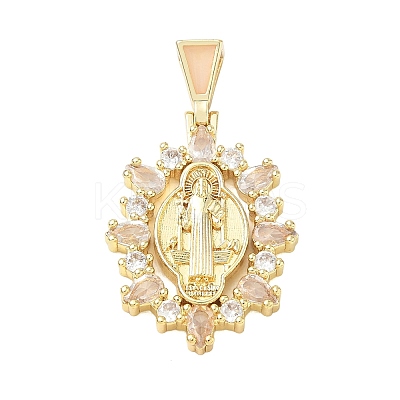 Religion Brass Pave Cubic Zirconia Pendants CU-CBA83A6-01C-G04-1