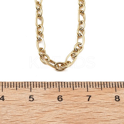 3.5MM 304 Stainless Steel Oval Link Chain Necklaces NJEW-T016-08G-1