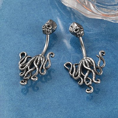 Octopus 316 Surgical Stainless Steel Belly Button Rings EJEW-G416-07AS-1
