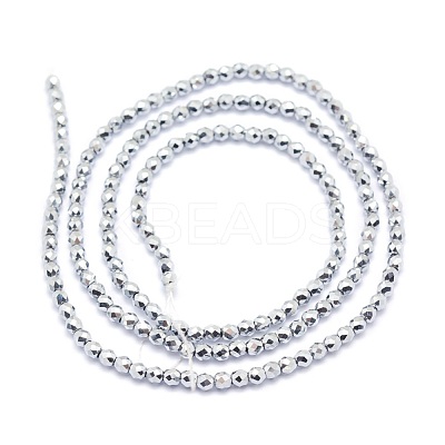 Electroplate Non-magnetic Synthetic Hematite Beads Strands G-L487-A-10-1