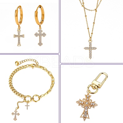 20Pcs 5 Styles Golden Alloy Pendants ENAM-CJ0005-42-1