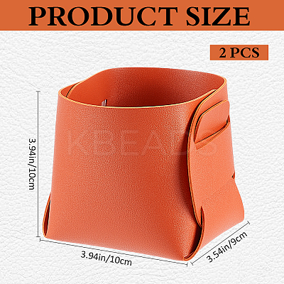 2Pcs PU Leather Jewelry Plate AJEW-CN0002-74A-1