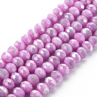 Opaque Baking Paint Glass Beads Strands LS-EGLA-N006-010A-B06-1