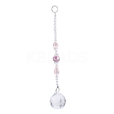 Faceted Crystal Glass Ball Chandelier Suncatchers Prisms LS-AJEW-G025-A01-1