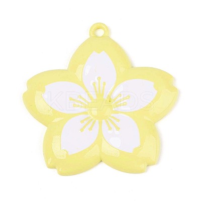 Spray Painted Alloy Big Pendants PALLOY-T092-81E-1